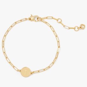 Kate Spade Initial Chain Bracelet 
Initial T 
New With Tag